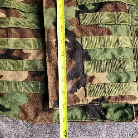 Camouflage Tactical Vest Carrier w/ Inserts Size Large Woodland BDU Display Only - Picture 15 of 15